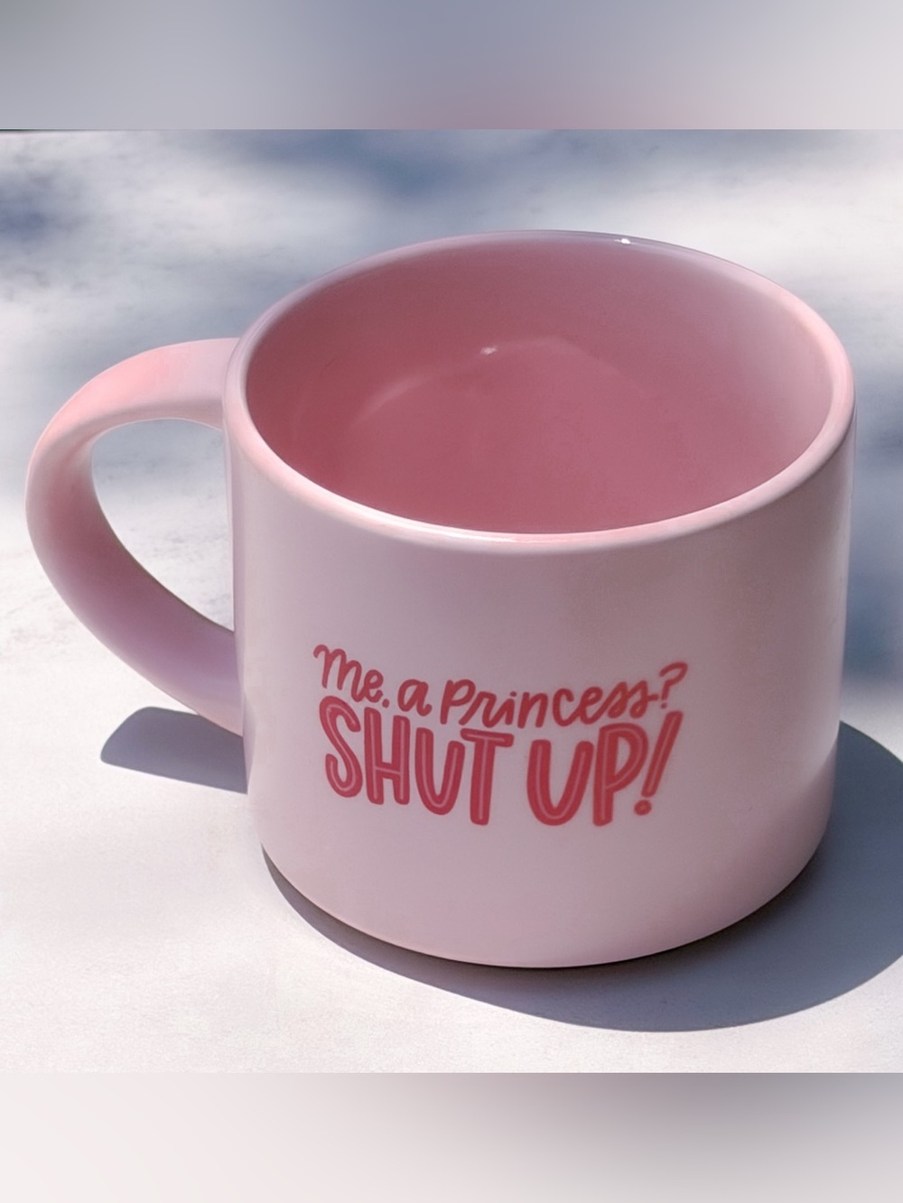 NWT Princess Diaries “Me, A Princess? SHUT UP!” Pink Mug Pippi Post
